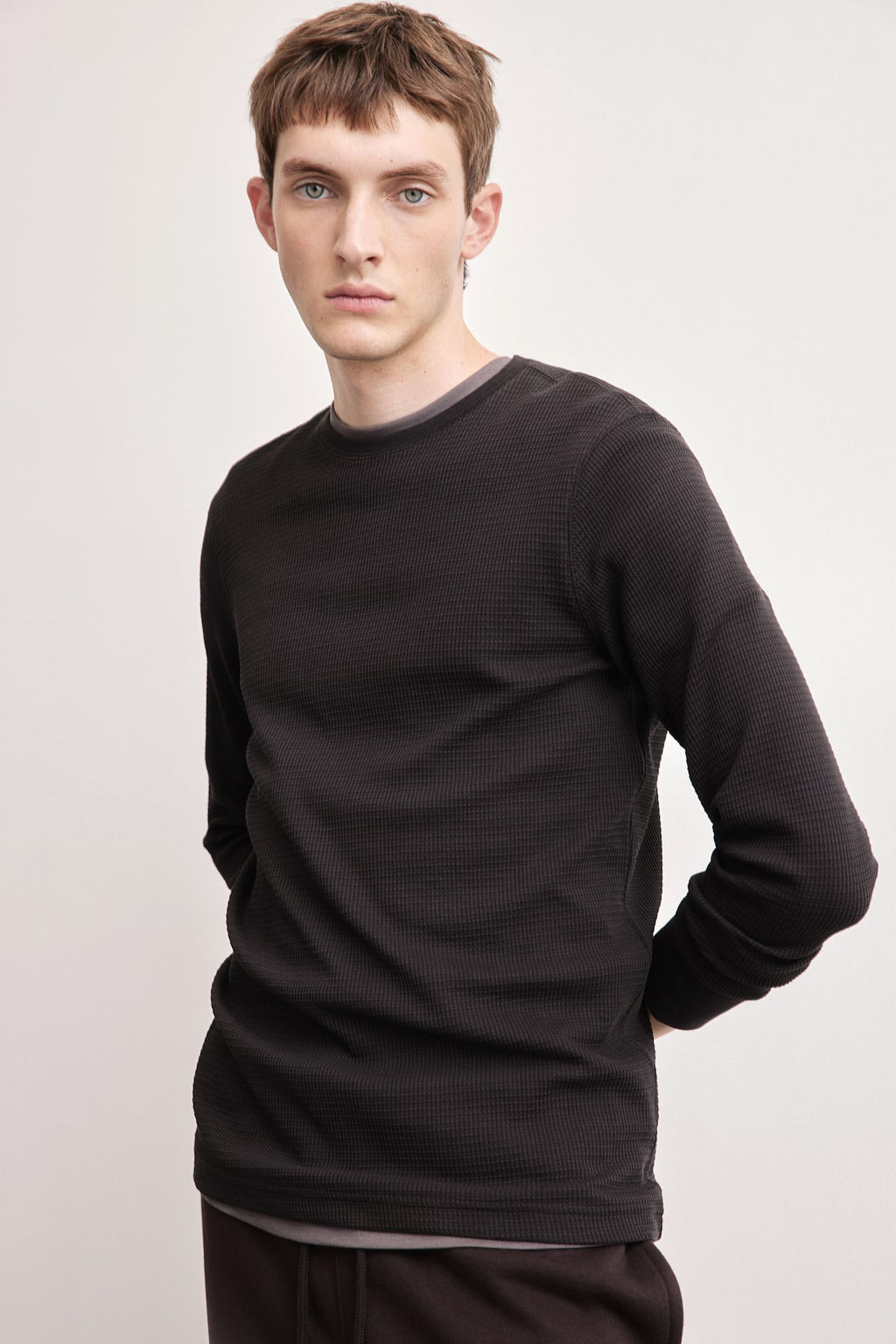 Camiseta en punto gofrado Slim Fit - H&m фото 3