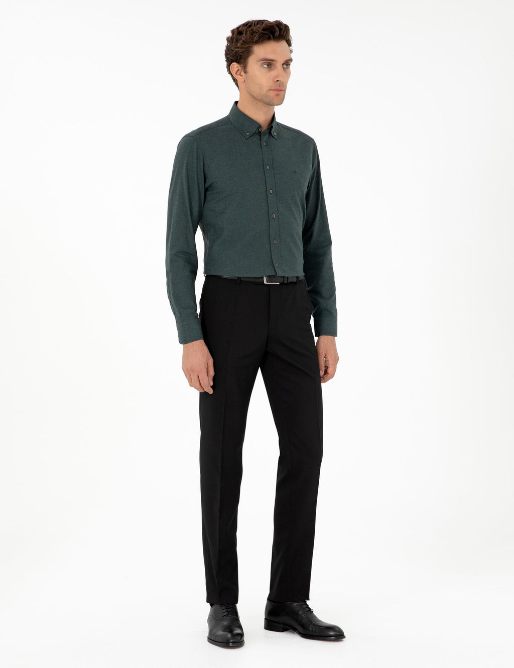 Черные брюки узкого кроя из ткани - Cacharel фото 3