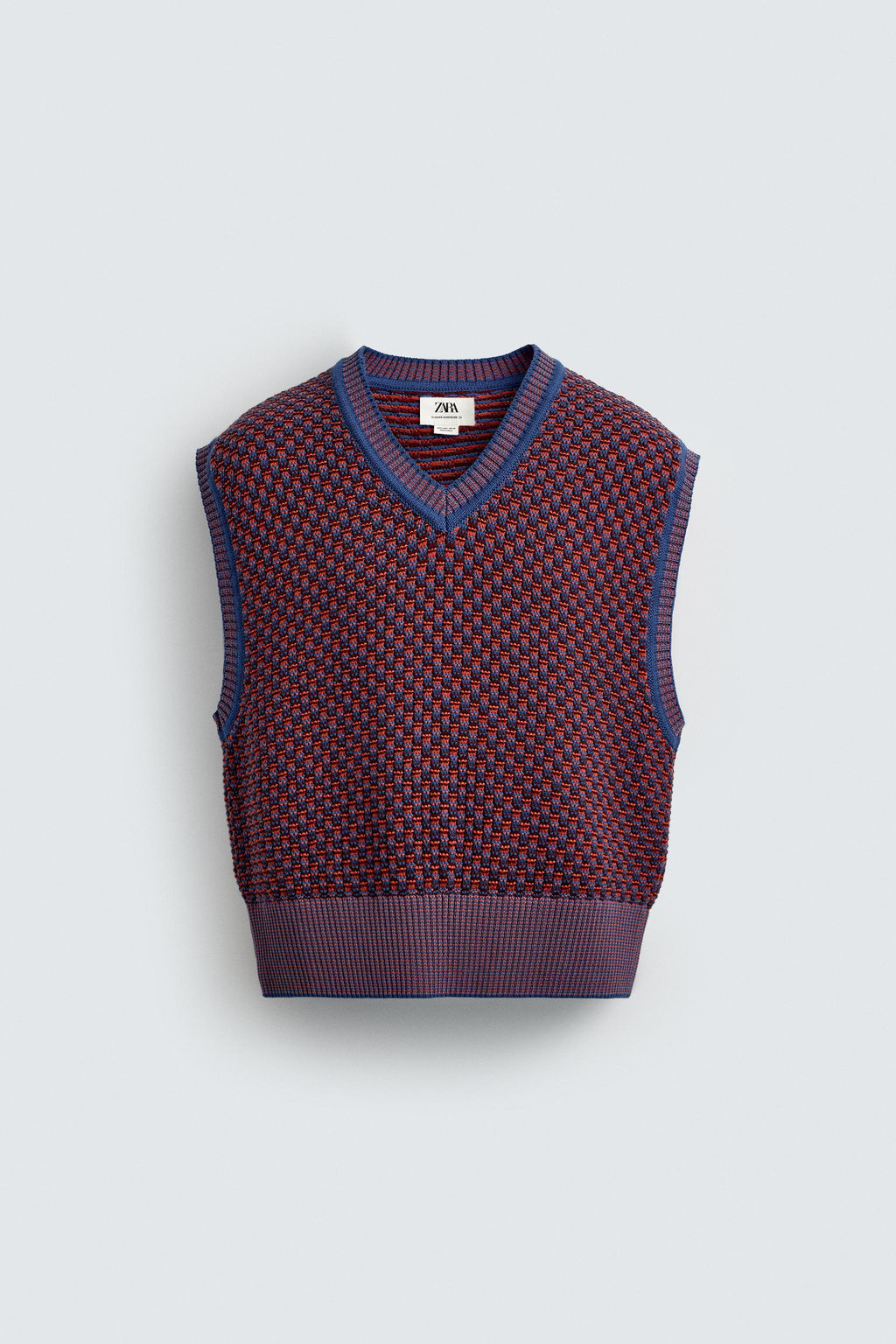 KNIT VEST WITH CONTRAST DETAIL - Zara фото 7