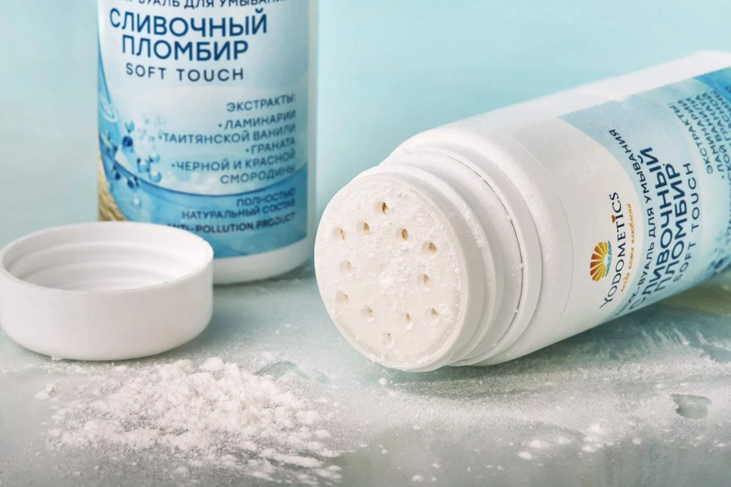 Сухая вуаль-пенка для умывания Сливочный пломбир Soft touch, флакон 90 гр - Yodometics фото 2