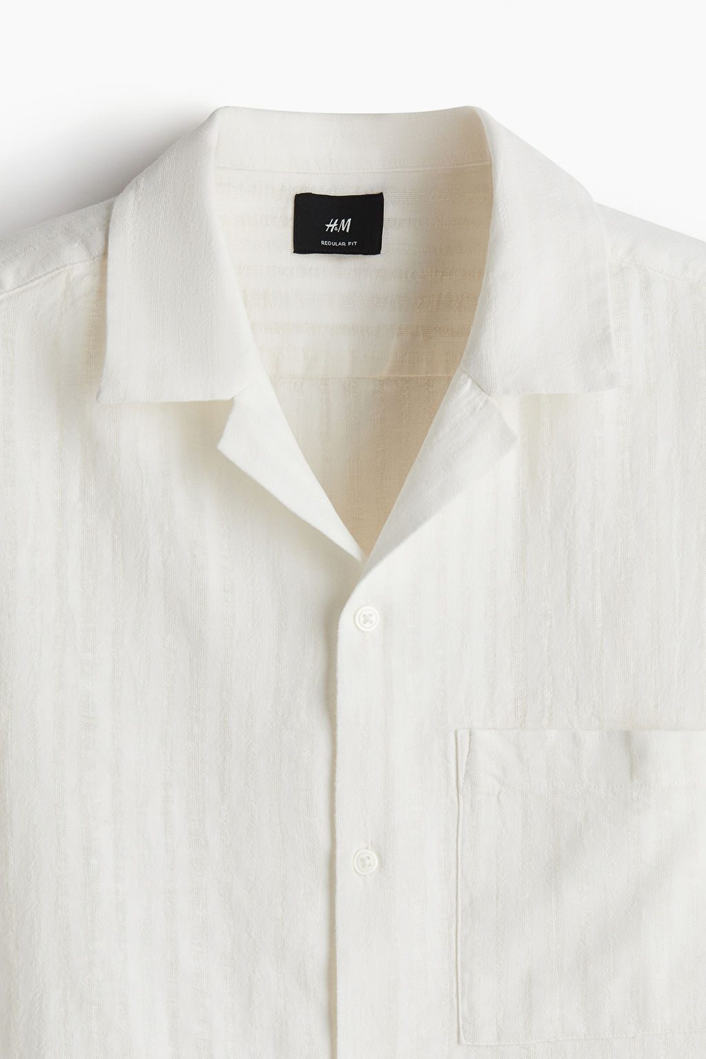 Camisa resort en mezcla de lino Regular Fit - H&m фото 5