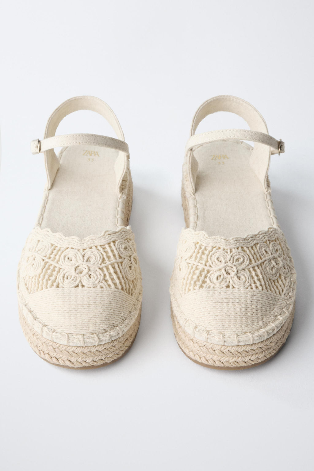 ALPARGATA BORDADOS / Blanco Crudo - Zara фото 4