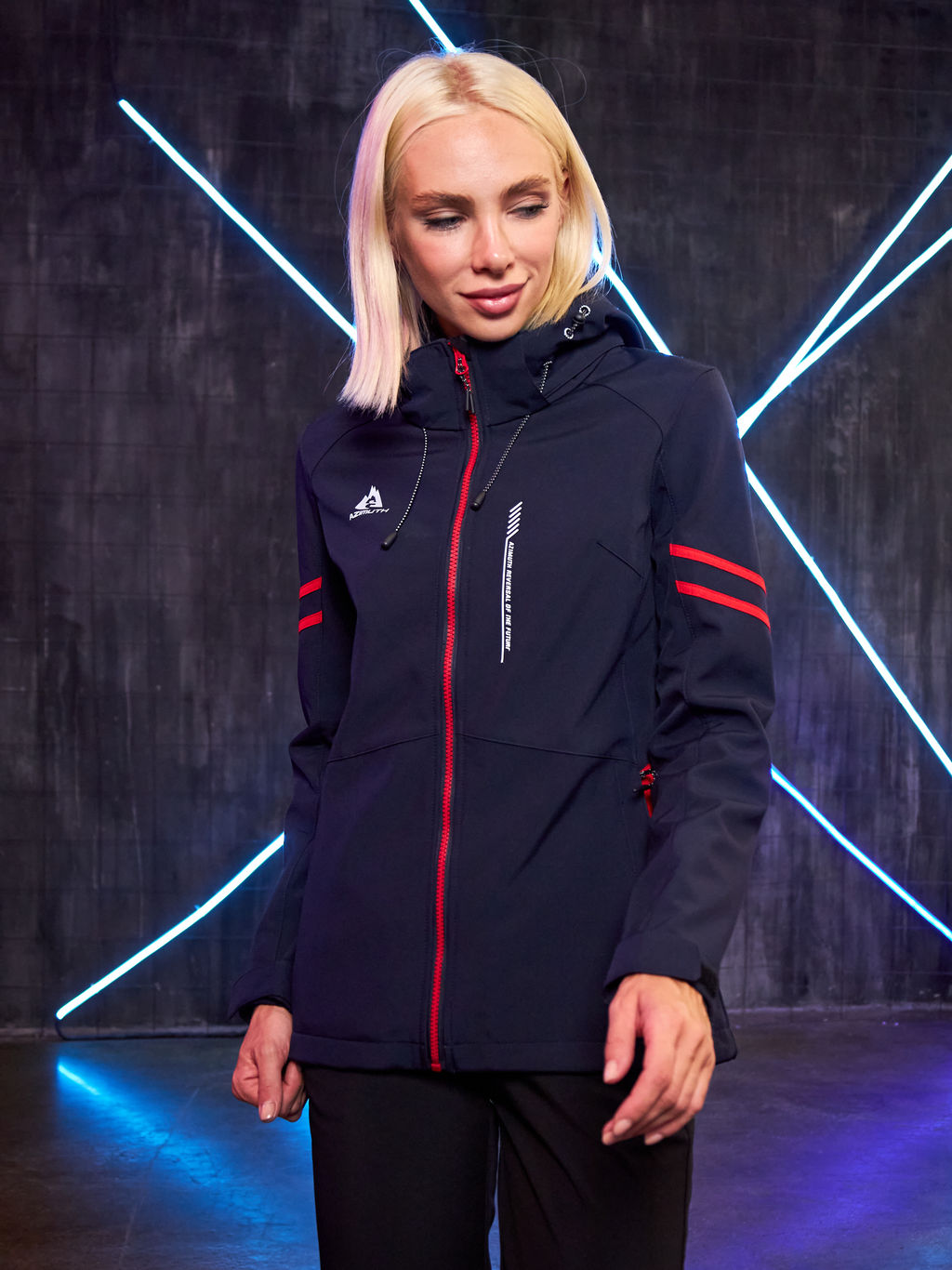 Женская мембранная куртка виндстоппер на флисе Azimuth Заря 124/23982_705 Темно-Синий  фото 13