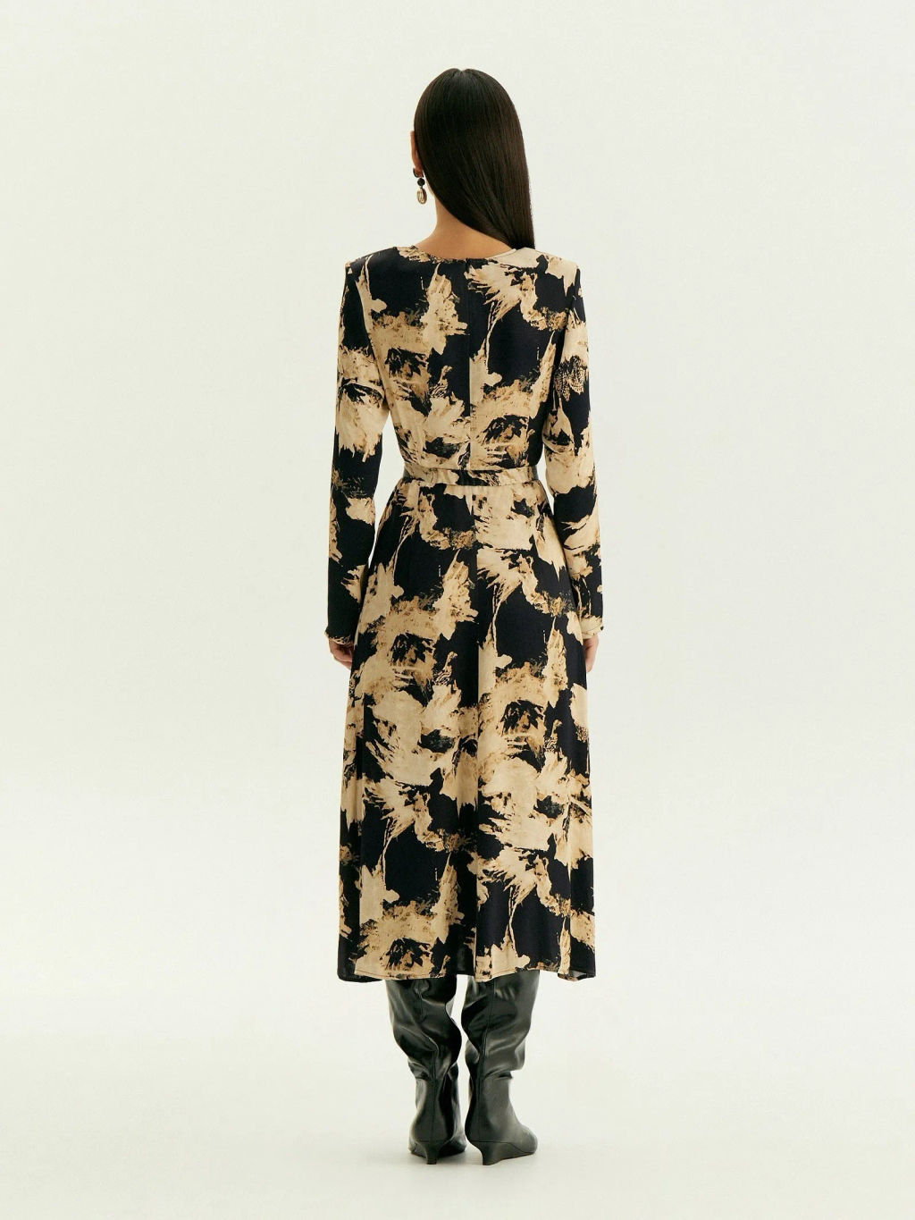 Платье с абстрактым принтом, PL1693/carn