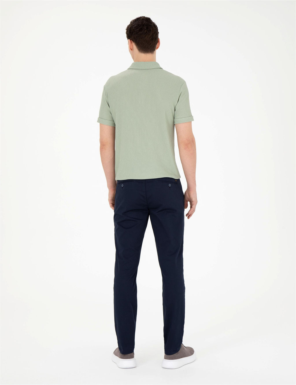 Lacivert Slim Fit Kanvas Pantolon - Pierre cardin фото 4
