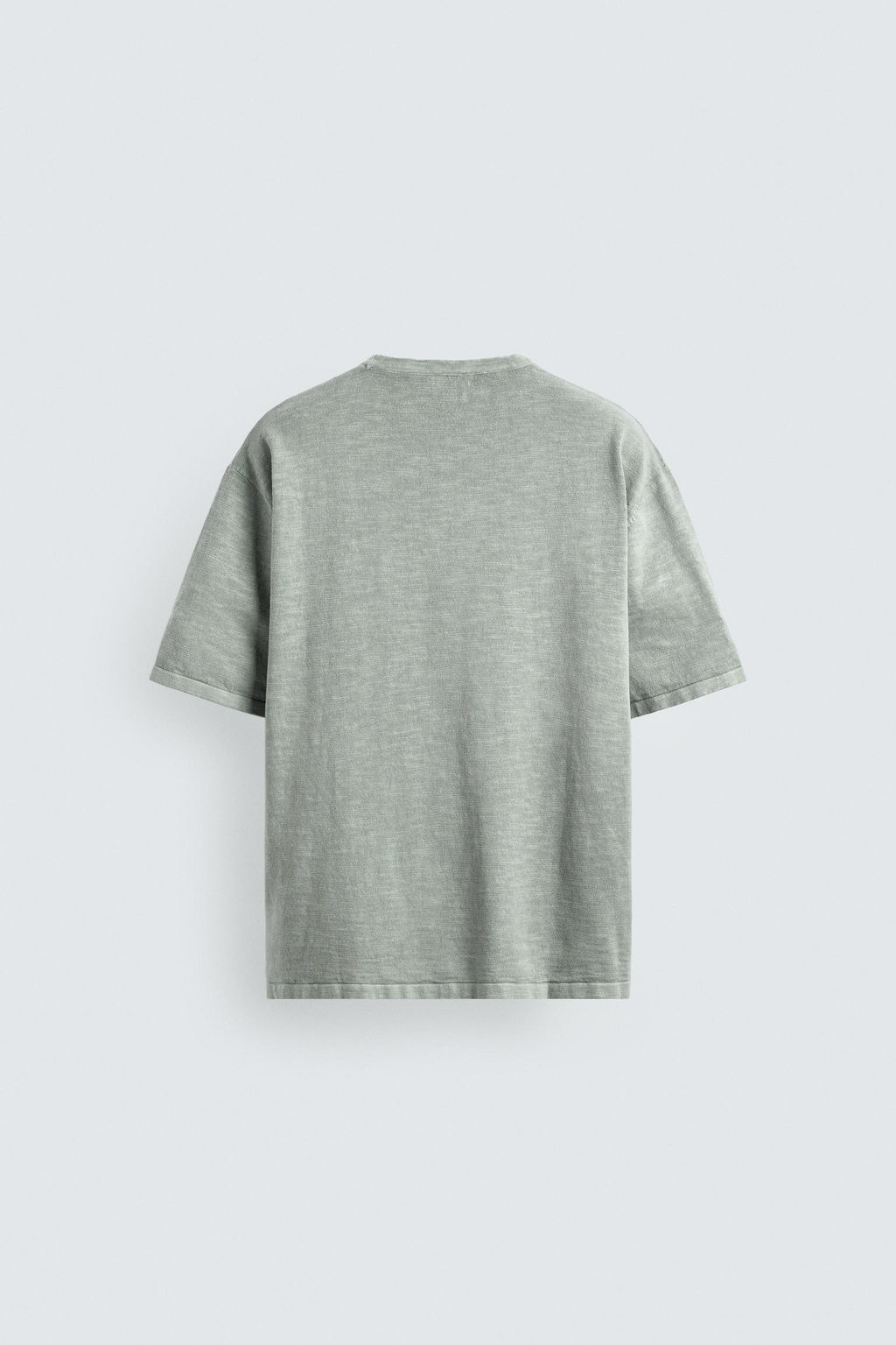CAMISETA PUNTO ESTRUCTURA FLAM? / Azul claro - Zara фото 7