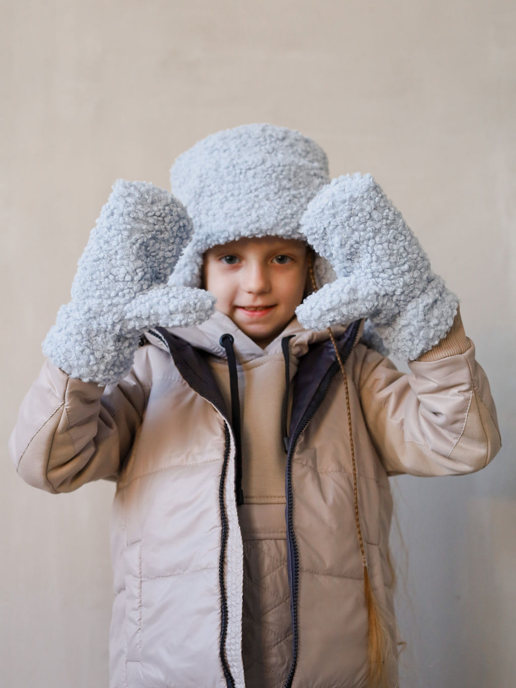 Варежки зимние Barash, голубые - Inzibe фото 2