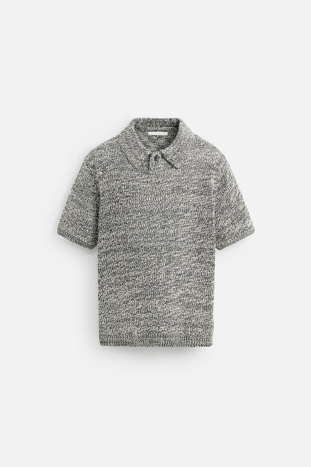 SHINY KNIT POLO SHIRT - Zara фото 7