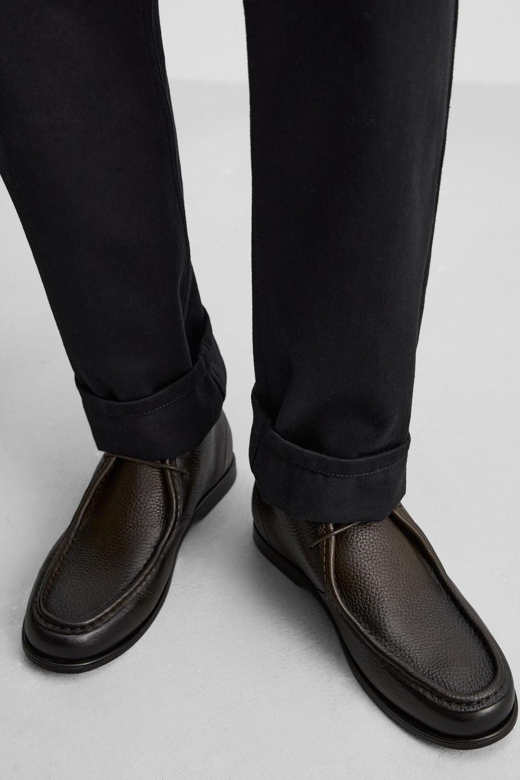 LEATHER MOC TOE BOOTS - Zara фото 3