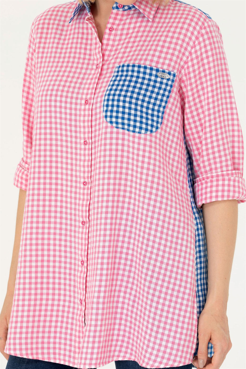 U. S. Polo Assn Женская розовая рубашка с длинным рукавом - U.s. polo assn фото 13