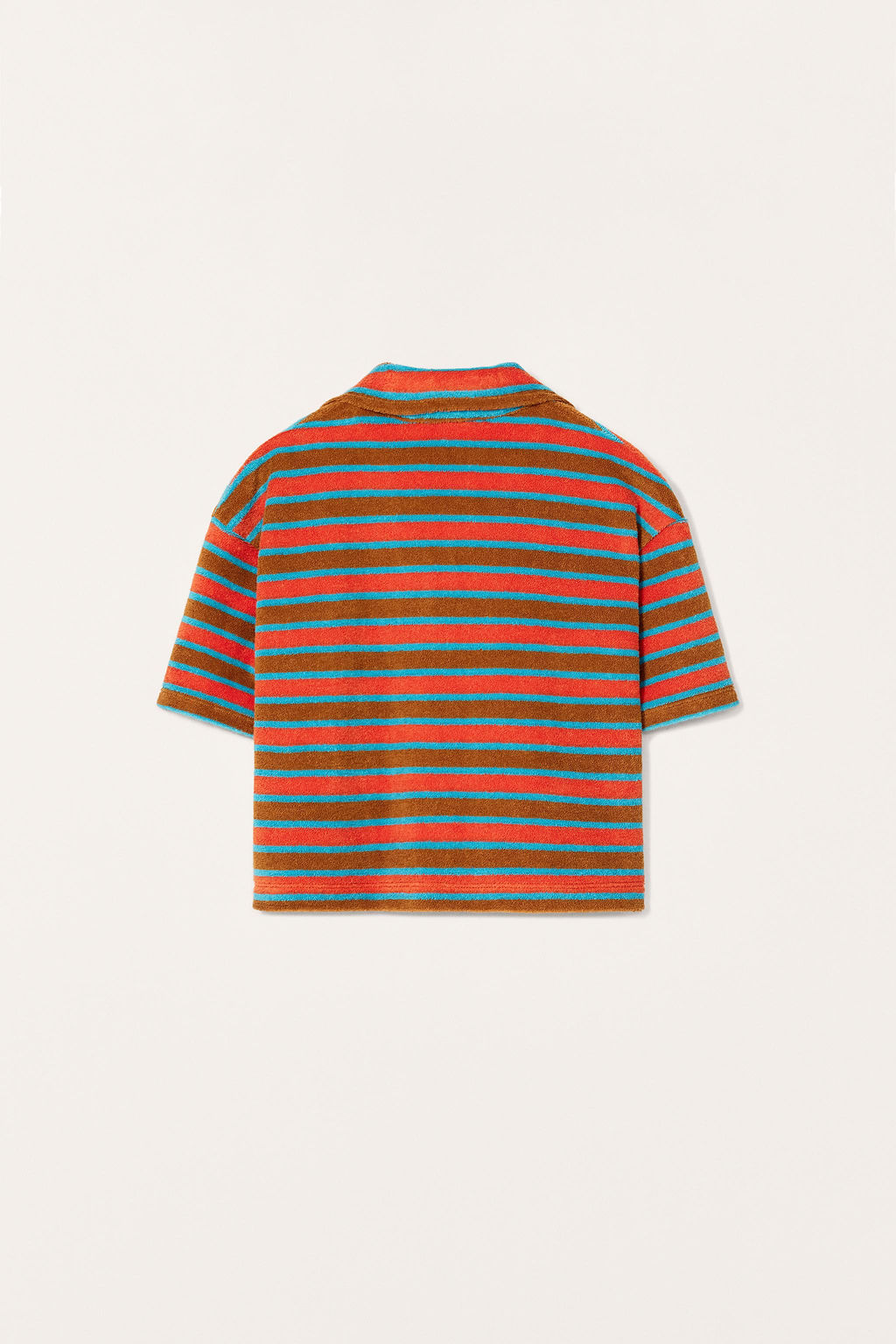 LIMITED EDITION STRIPED TOWELLING POLO SHIRT - Zara фото 7