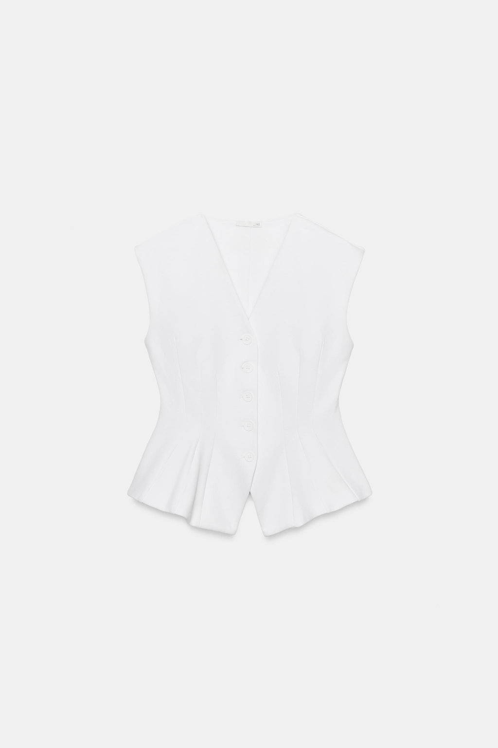 CHALECO INTERLOCK BOTONES / Blanco - Zara фото 7