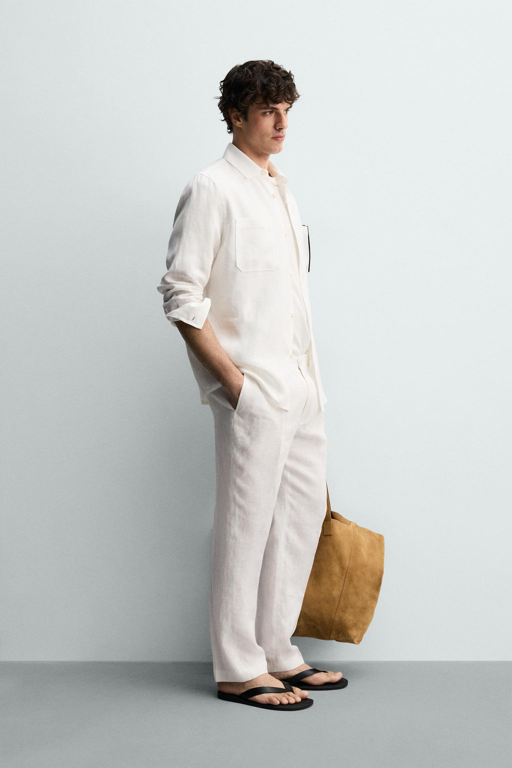 POLO PUNTO REGULAR FIT ALGOD?N - LINO / Musgo - Zara фото 20