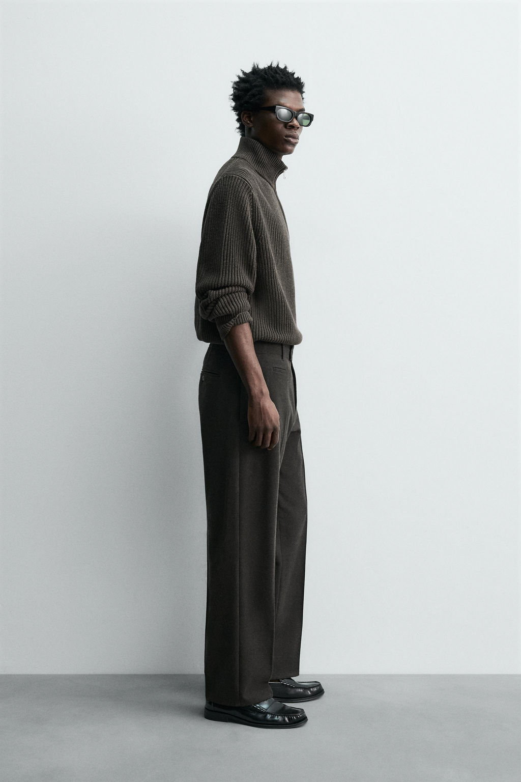 REGULAR FIT FLANNEL TROUSERS - Zara фото 4