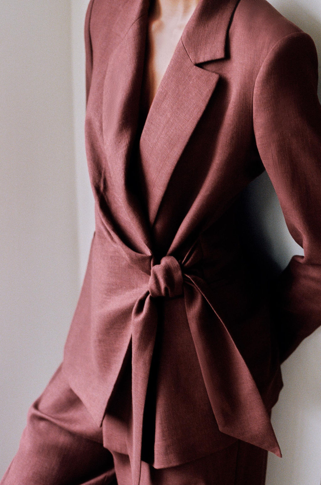 BLAZER CRUZADA LAZADA CON LINO / ?xido - Zara фото 2