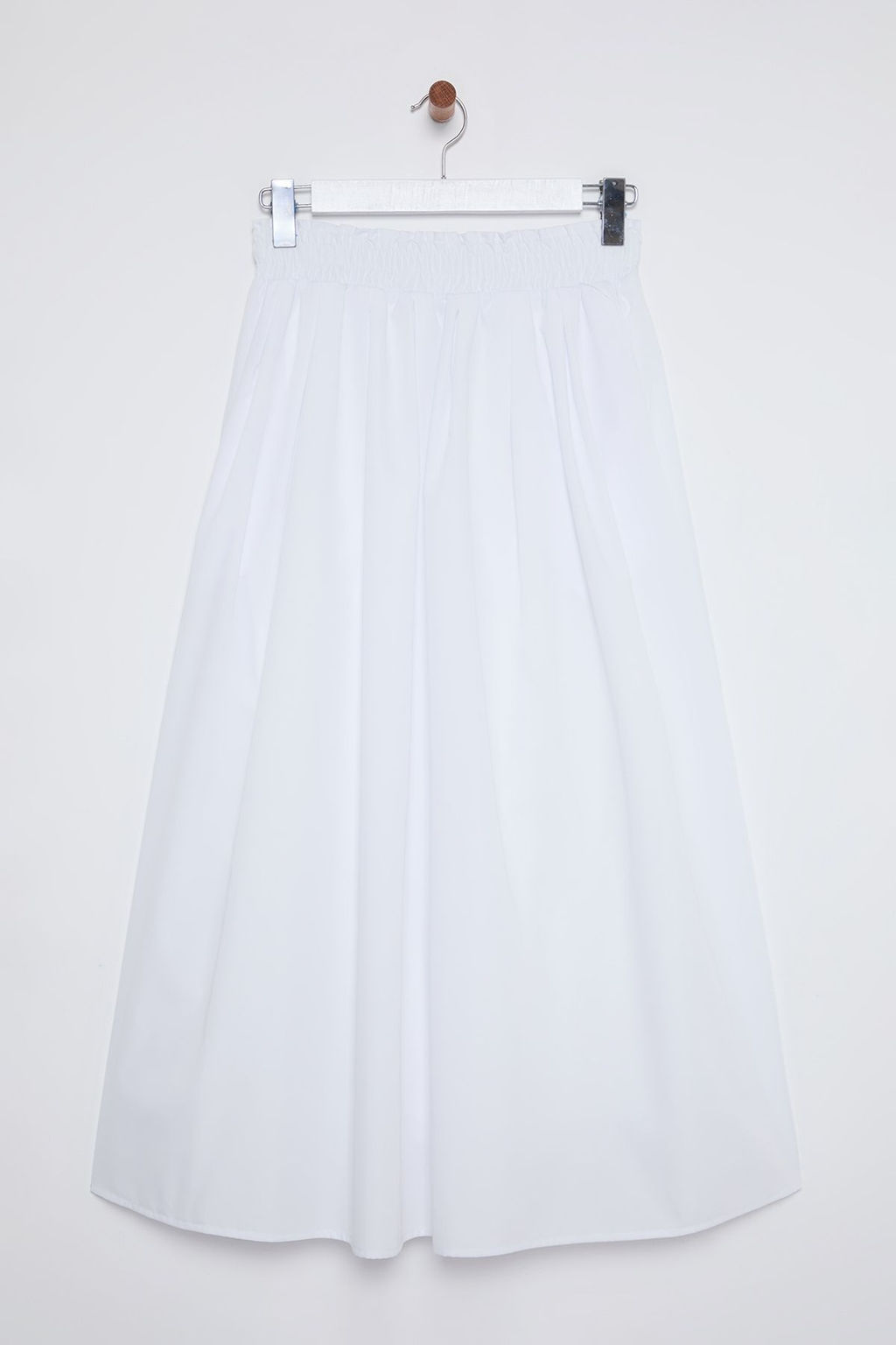 TRENDYOLMILLA Beyaz Klos Maxi Beli Lastikli Dokuma Etek TWOSS25ET00017 фото 17