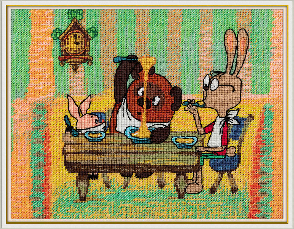 Klart набор для вышивания Союзмультфильм CMF-8-573 В гостях у кролика 24 х 17 см