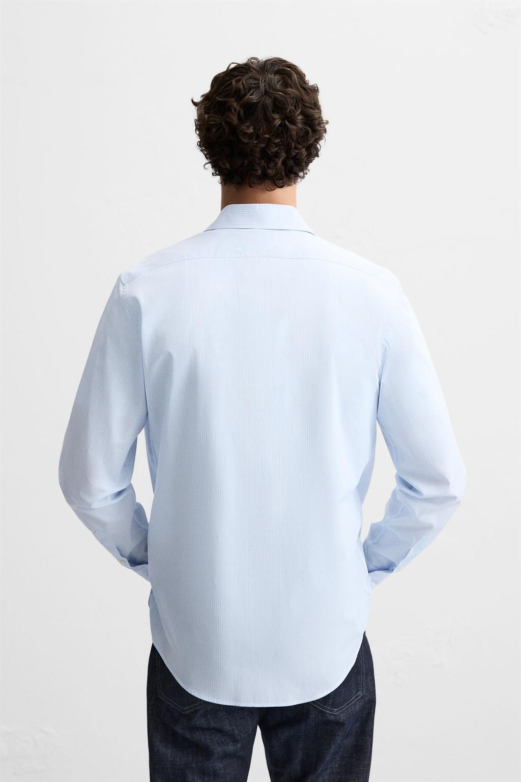 TEXTURED CHECK SHIRT - Zara фото 3