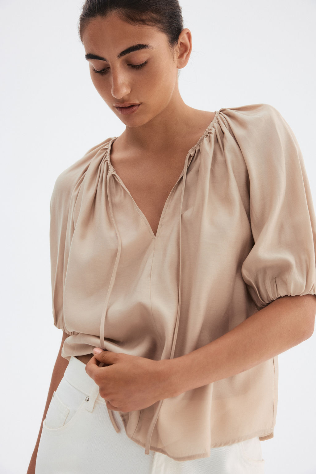 Blusa con mangas globo - H&m фото 9