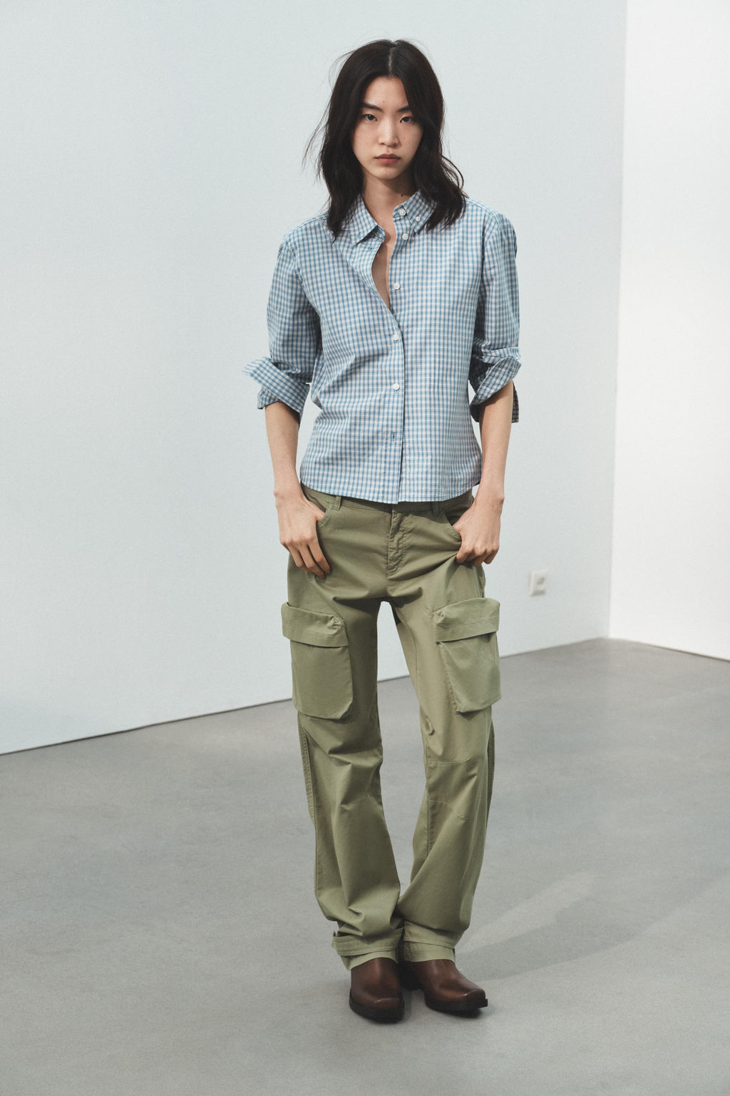 OVERSIZE STRIPED POPLIN SHIRT - Zara фото 18