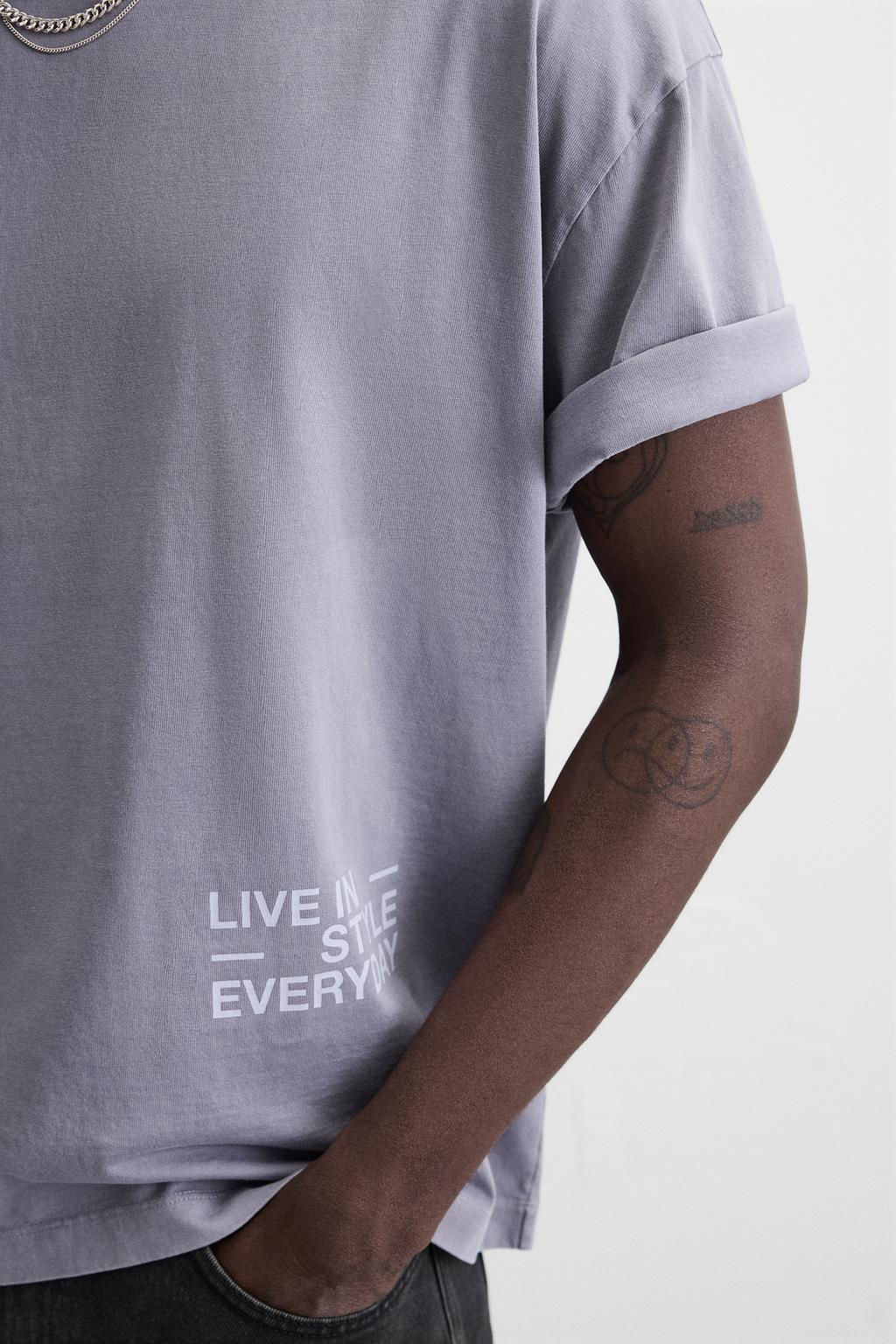 COMBINED PRINT T-SHIRT - Zara фото 5