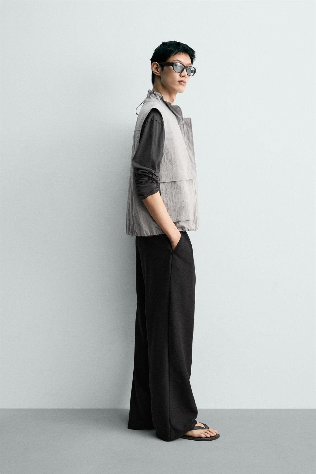 CHALECO T?CNICO RELAXED FIT / Gris / Azul - Zara фото 4