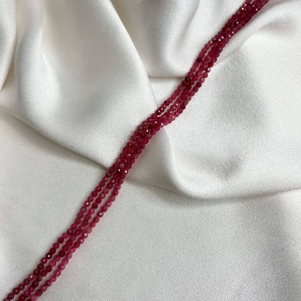 Бусины для украшений из розового Турмалина огранка