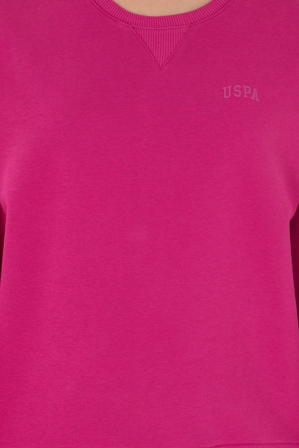 Женский базовый свитшот с круглым вырезом цвета фуксии - U.s. polo assn фото 13