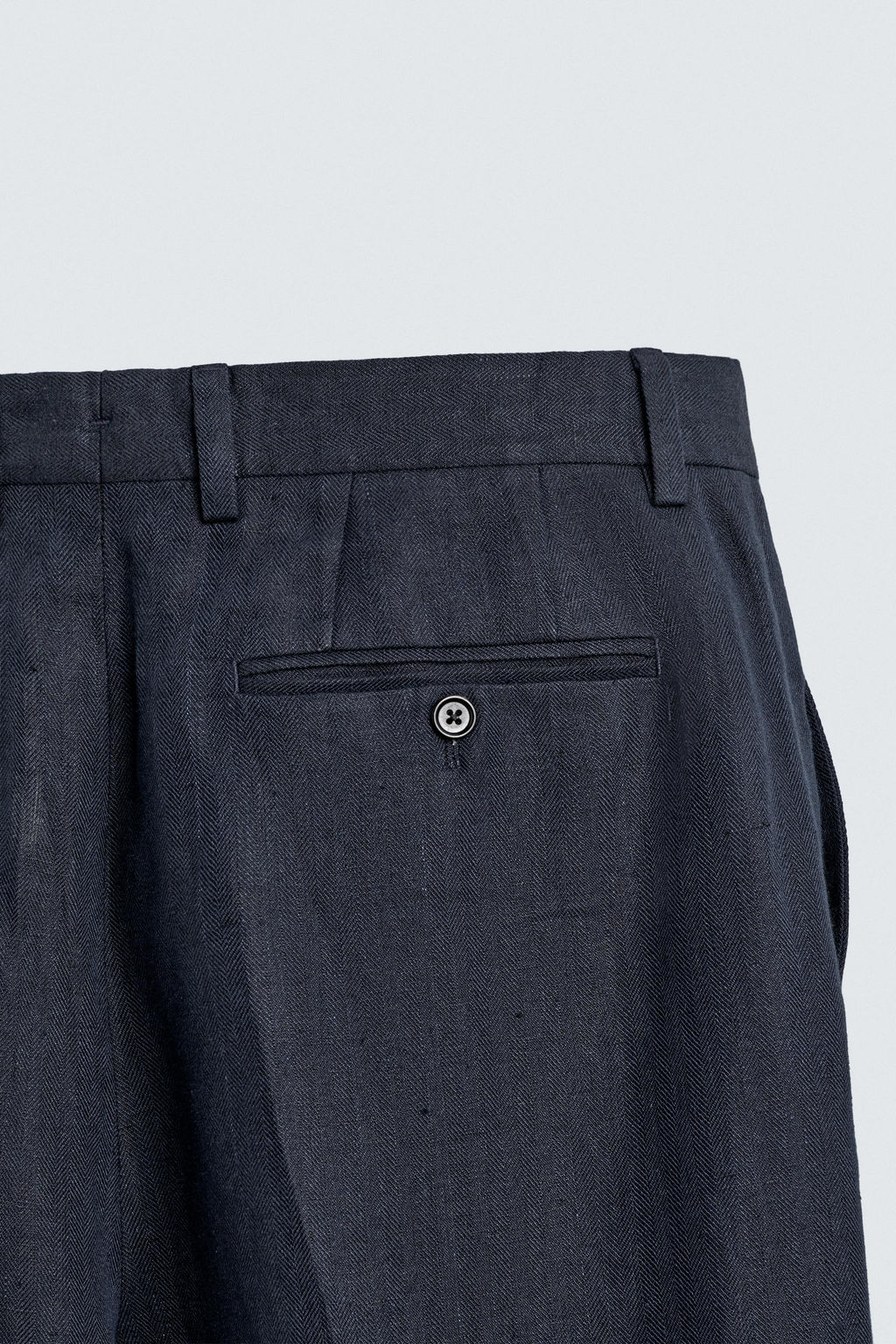 PANTAL?N TRAJE 100% LINO ESPIGA / ?ndigo