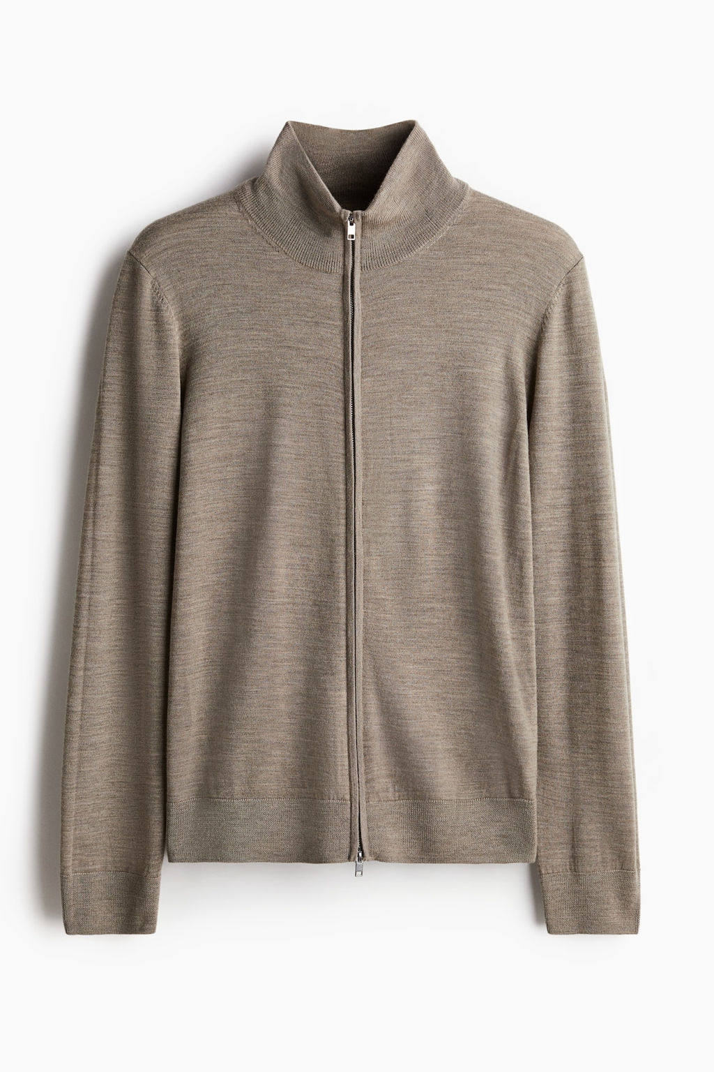 Cardigan de lana merino con cremallera Slim Fit - H&m фото 6
