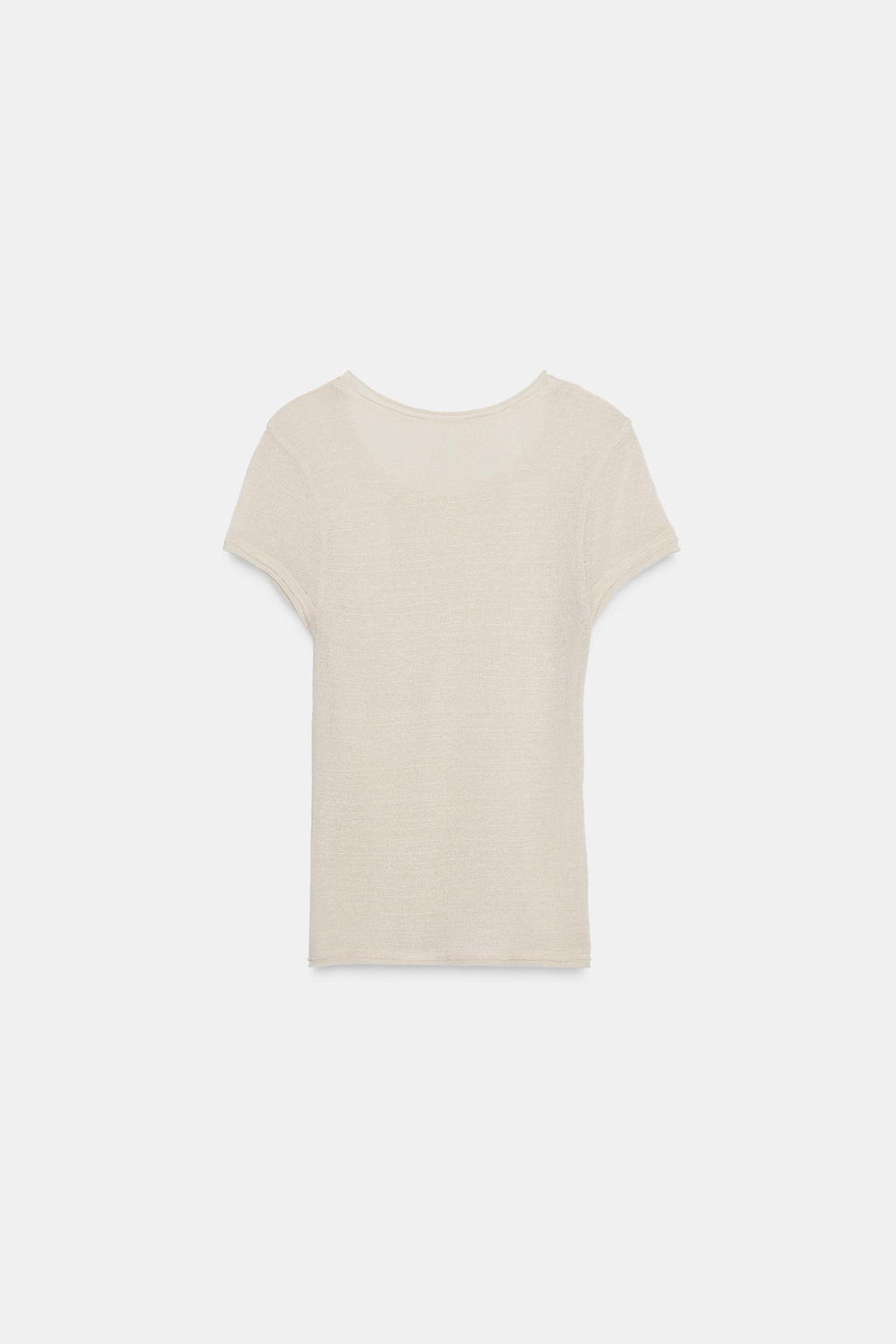 WOOL SHORT SLEEVE T-SHIRT - Zara фото 9