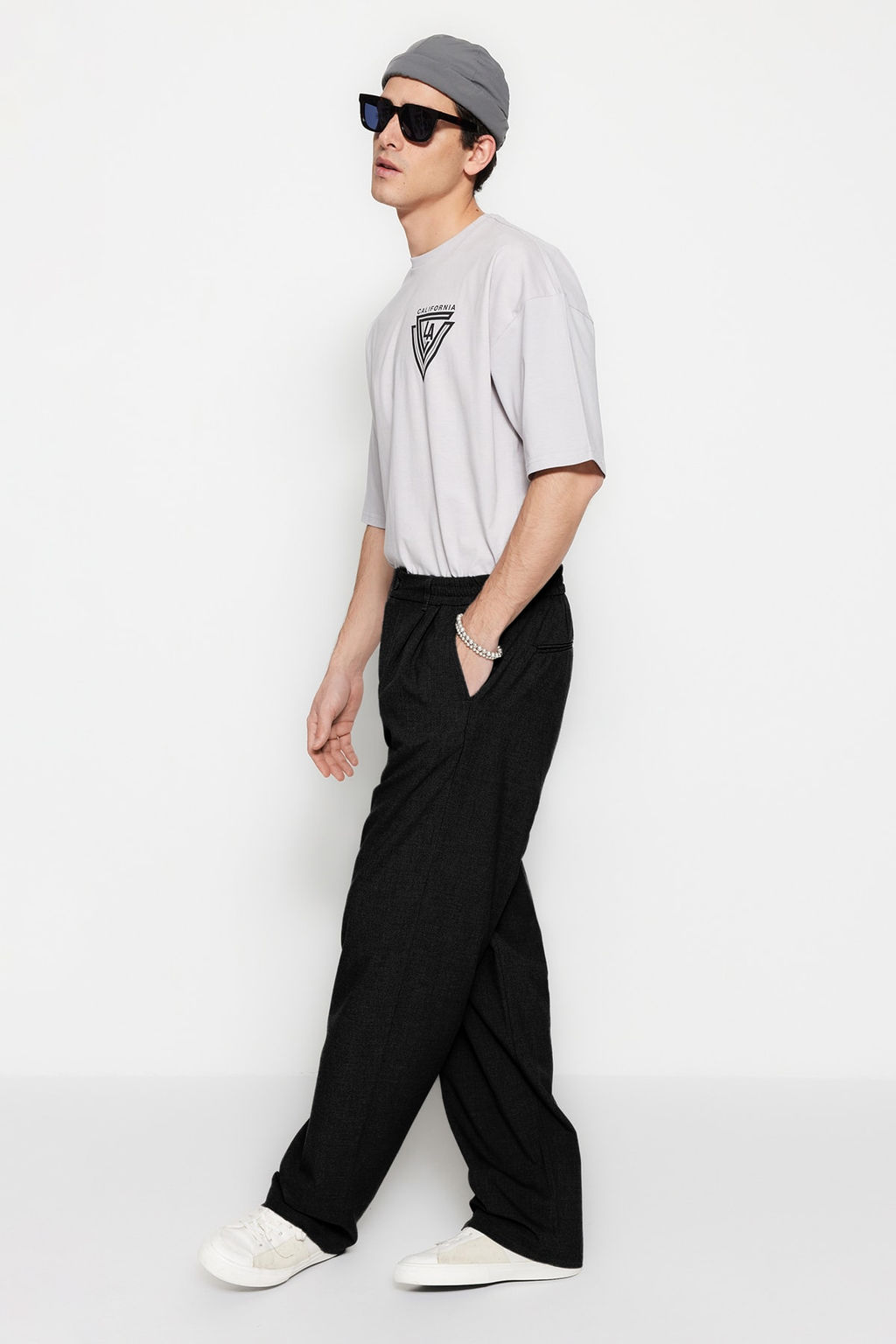 TRENDYOL MAN Siyah Wide Leg Bol Kumas Baggy Pantolon TMNSS23PL00039 - Trendyolmilla фото 14