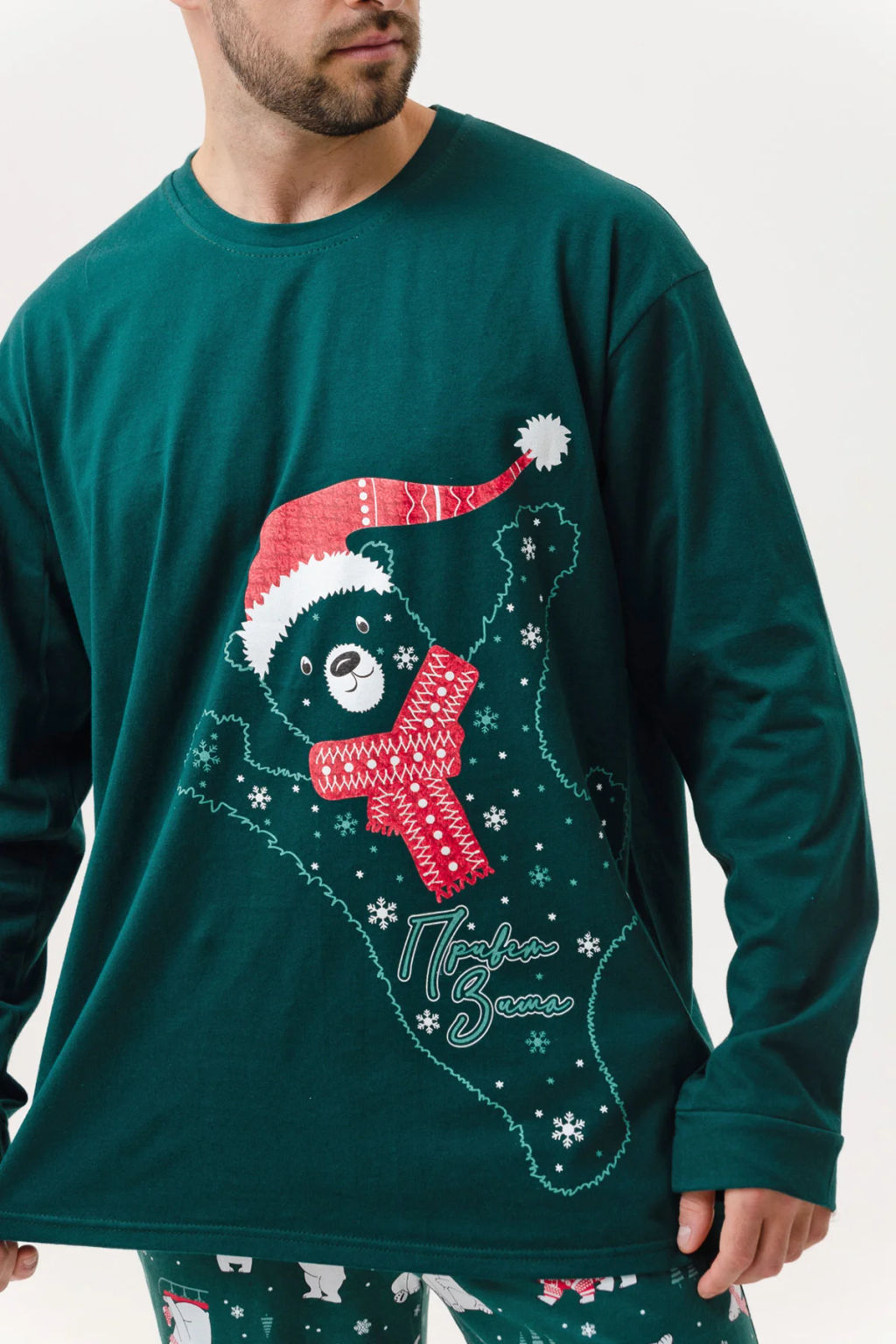 Пижама мужская Привет, зима! - Оптима фото 7