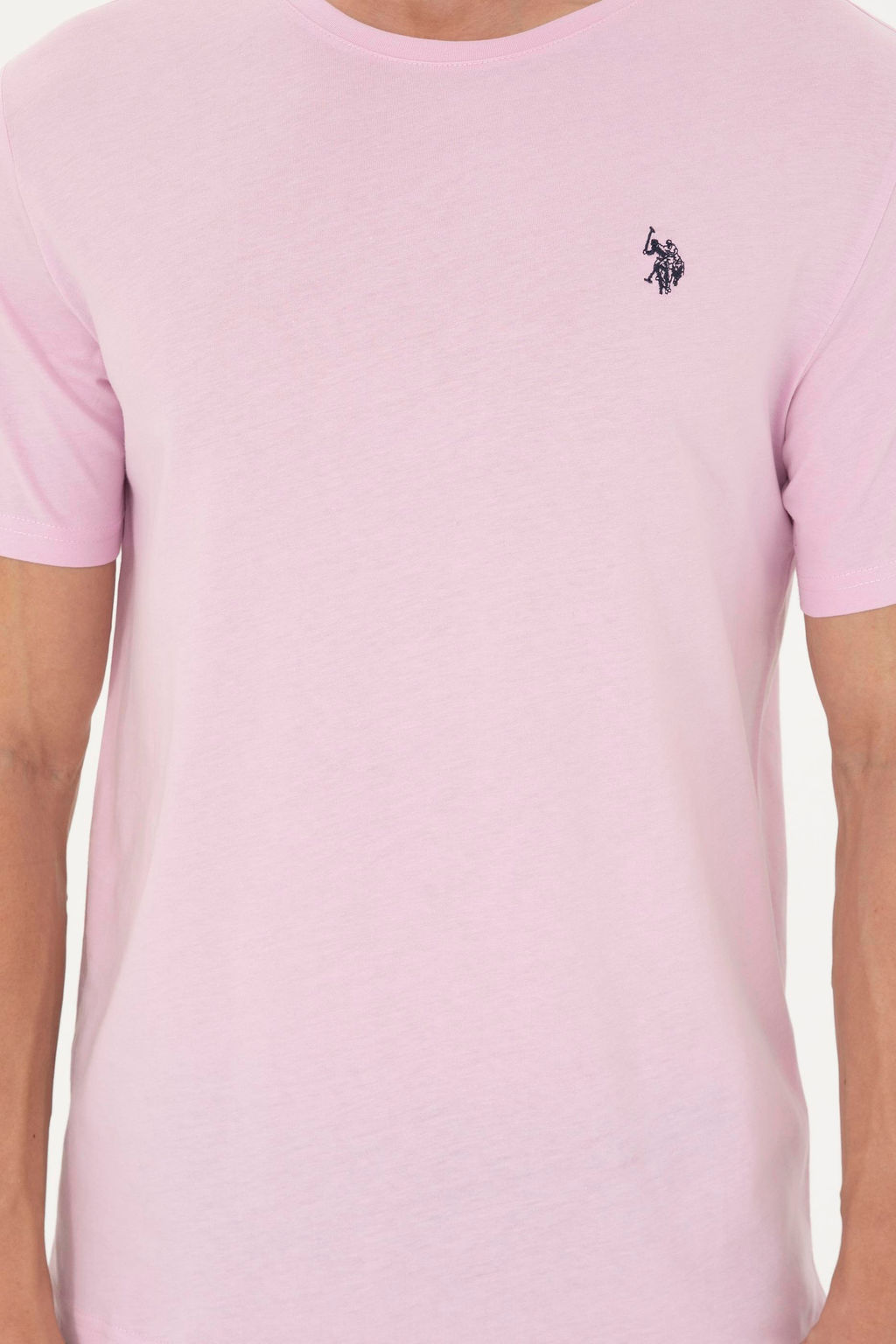 Мужская розовая базовая футболка - U.s. polo assn фото 6