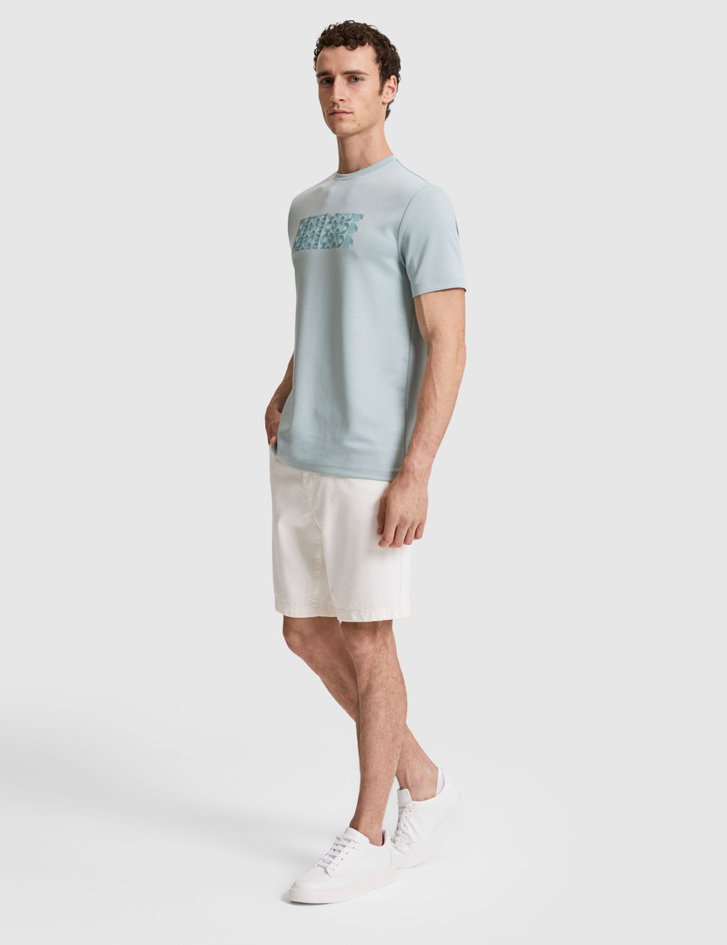 Koyu Mint Regular Fit Bisiklet Yaka Ti__rt