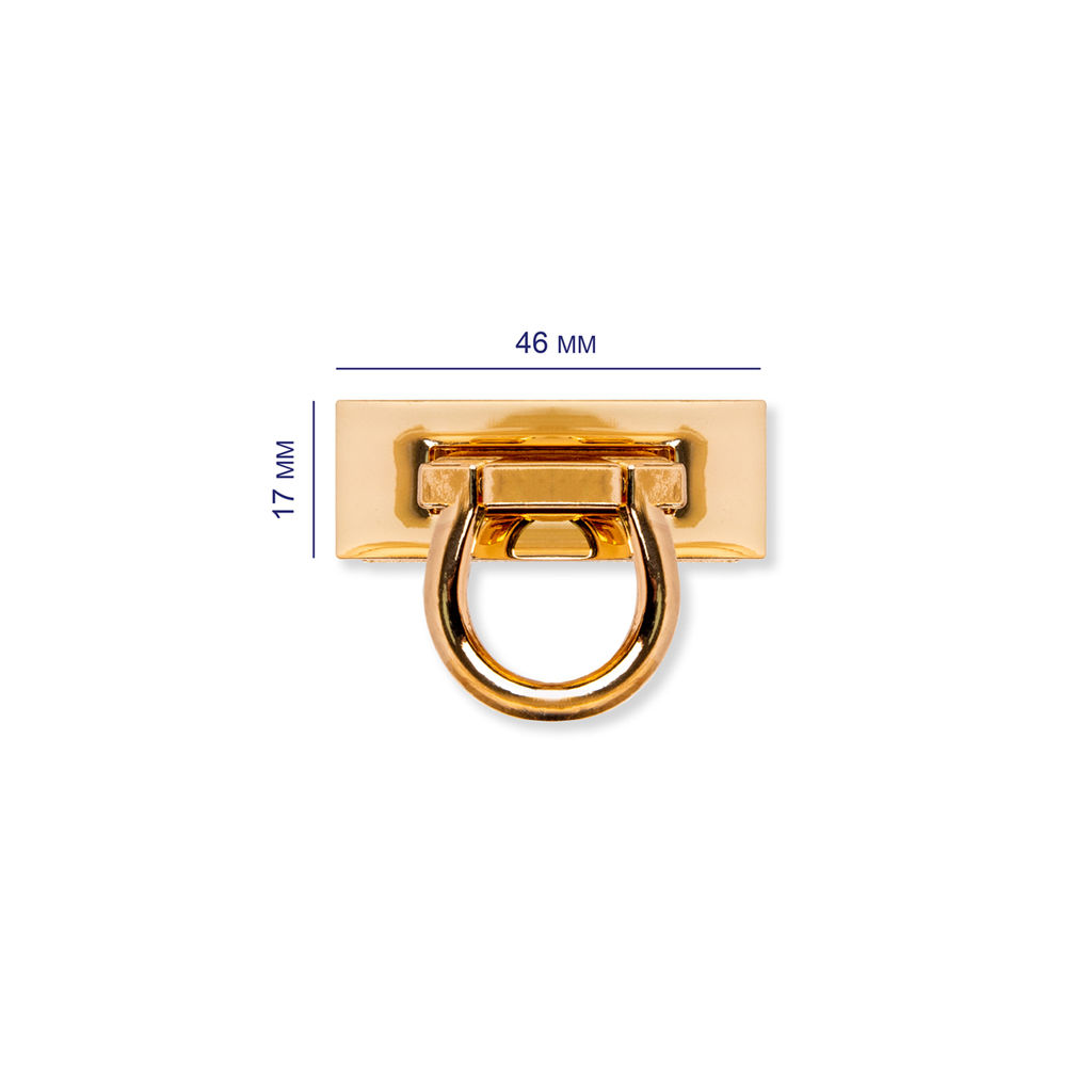 Gamma LBZ-17G замок для сумки 17 х 46 мм в пакете с картонным еврослотом 5 x 1 шт. под золото