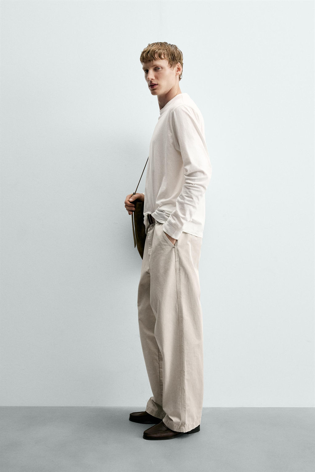 CAMISETA LIGHTWEIGHT MANGA LARGA / Blanco - Zara фото 4