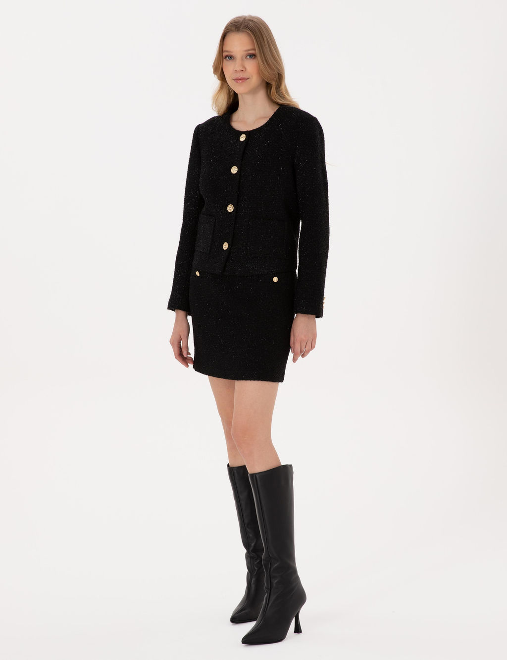 Siyah Crop Top T_vit Ceket - Pierre cardin фото 4