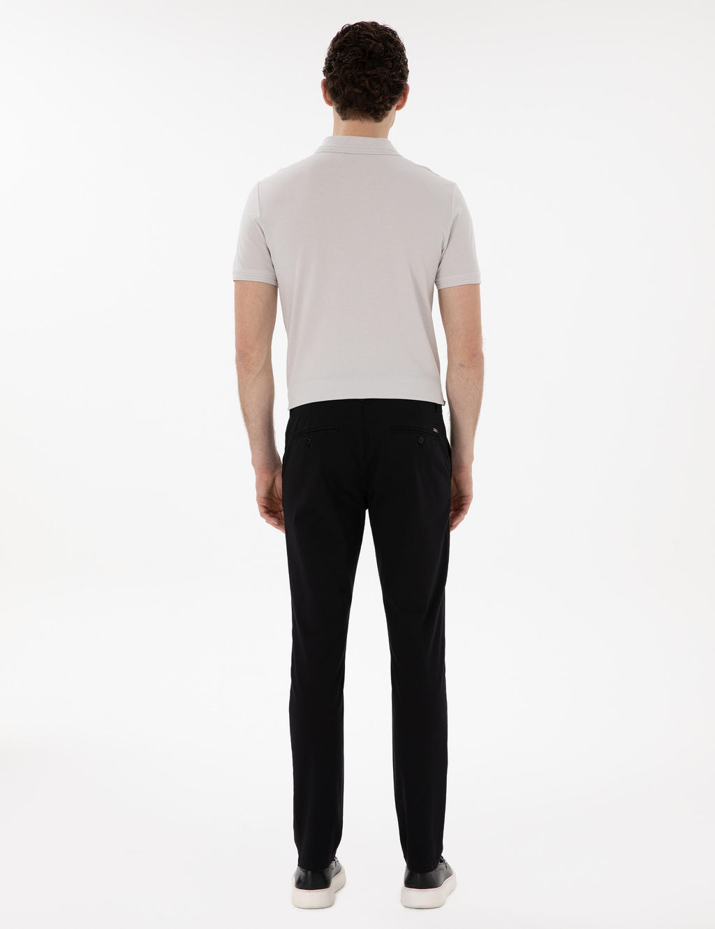 Siyah Slim Fit Kanvas Pantolon