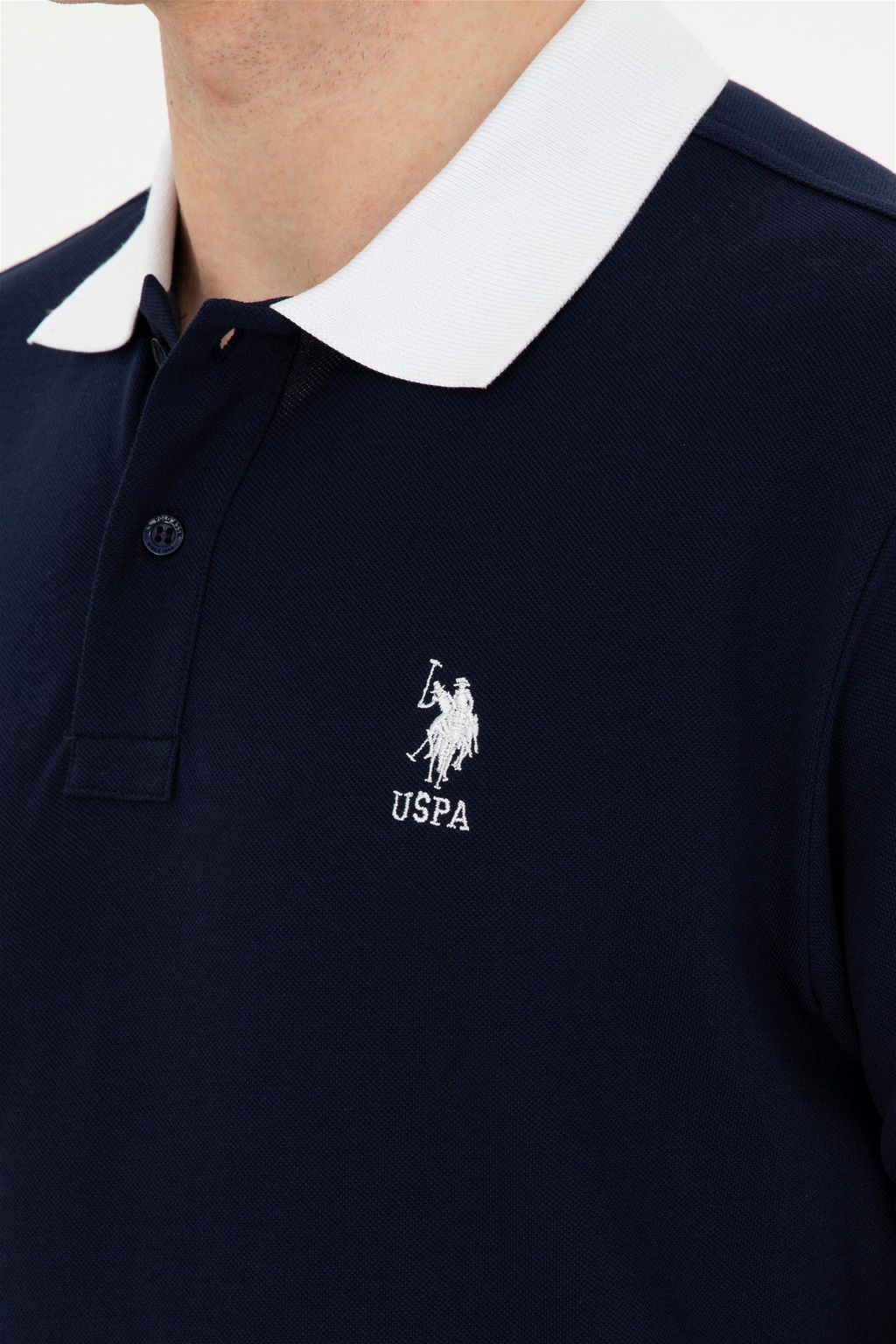 Мужская темно-синяя базовая футболка Неожиданная скидка в корзине - U.s. polo assn фото 7