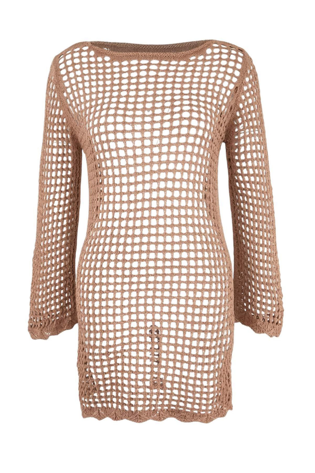 TRENDYOLMILLA Siyah Mini Triko Plaj Elbisesi TBESS24EL00065  фото 18