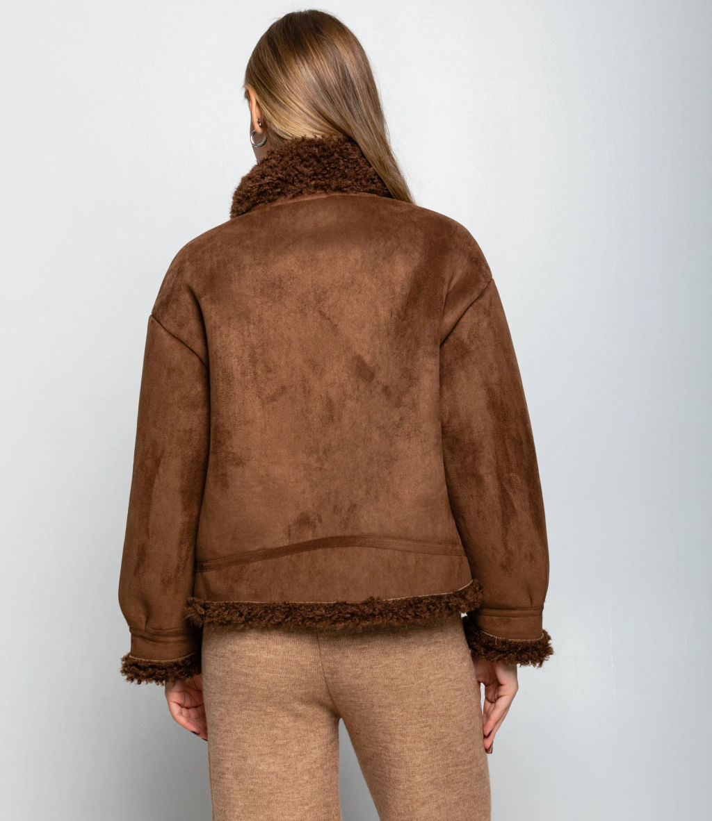 Дублёнка #КТ7580 (1), коричневый - Dommod фото 3