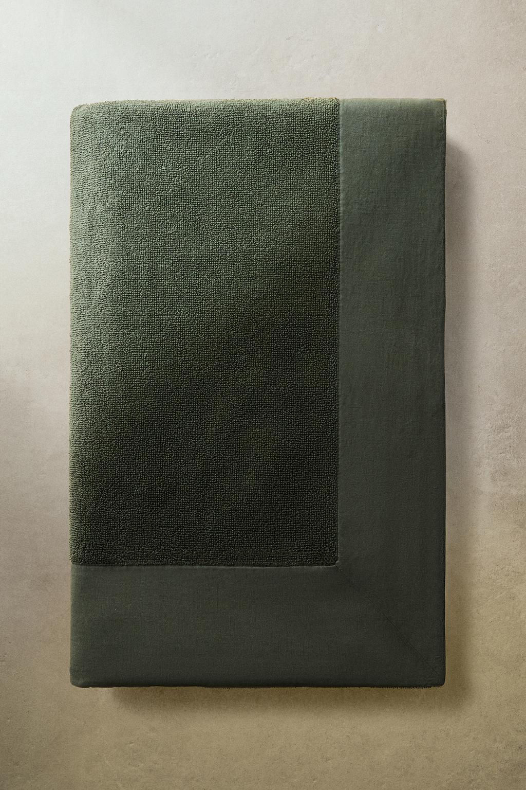 COTTON BEACH TOWEL WITH LINEN BORDER - Zara фото 6