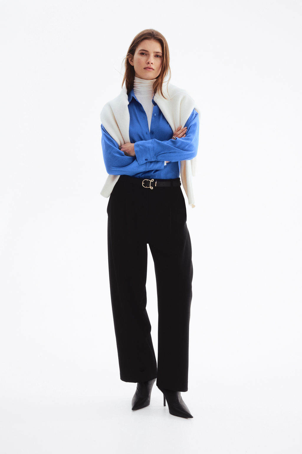Camisa oversize en mezcla de lino - H&m фото 7