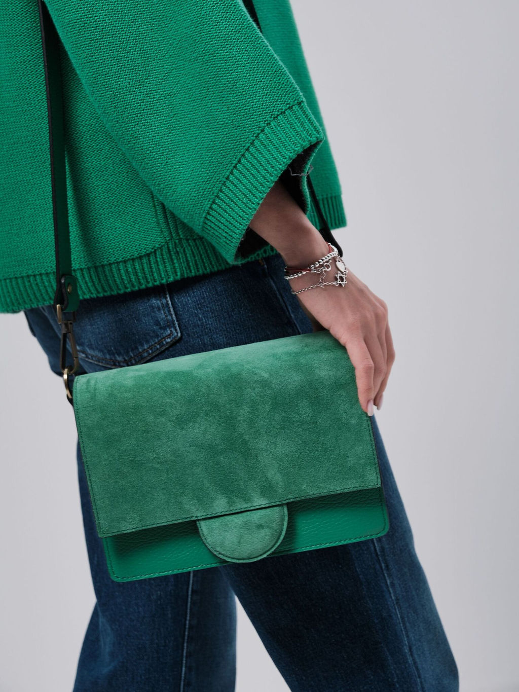 Сумка через плечо Deboro 30574 зеленая весна