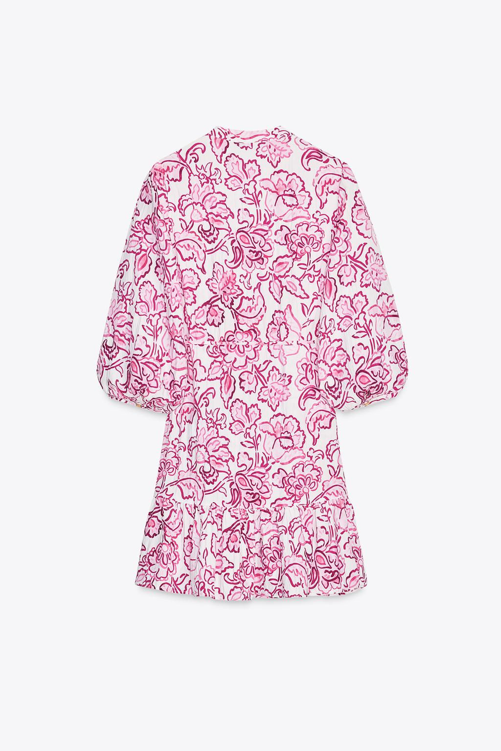 FLORAL PRINT MINI DRESS - Zara фото 8