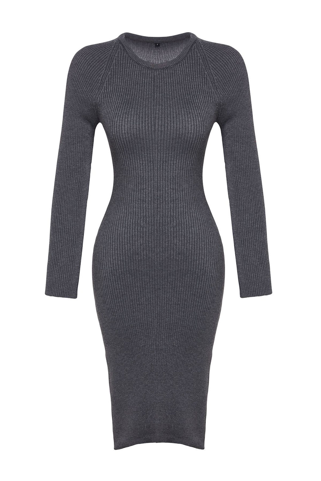 TRENDYOLMILLA Lacivert Midi Triko Basic Elbise TWOAW23EL00023  фото 14