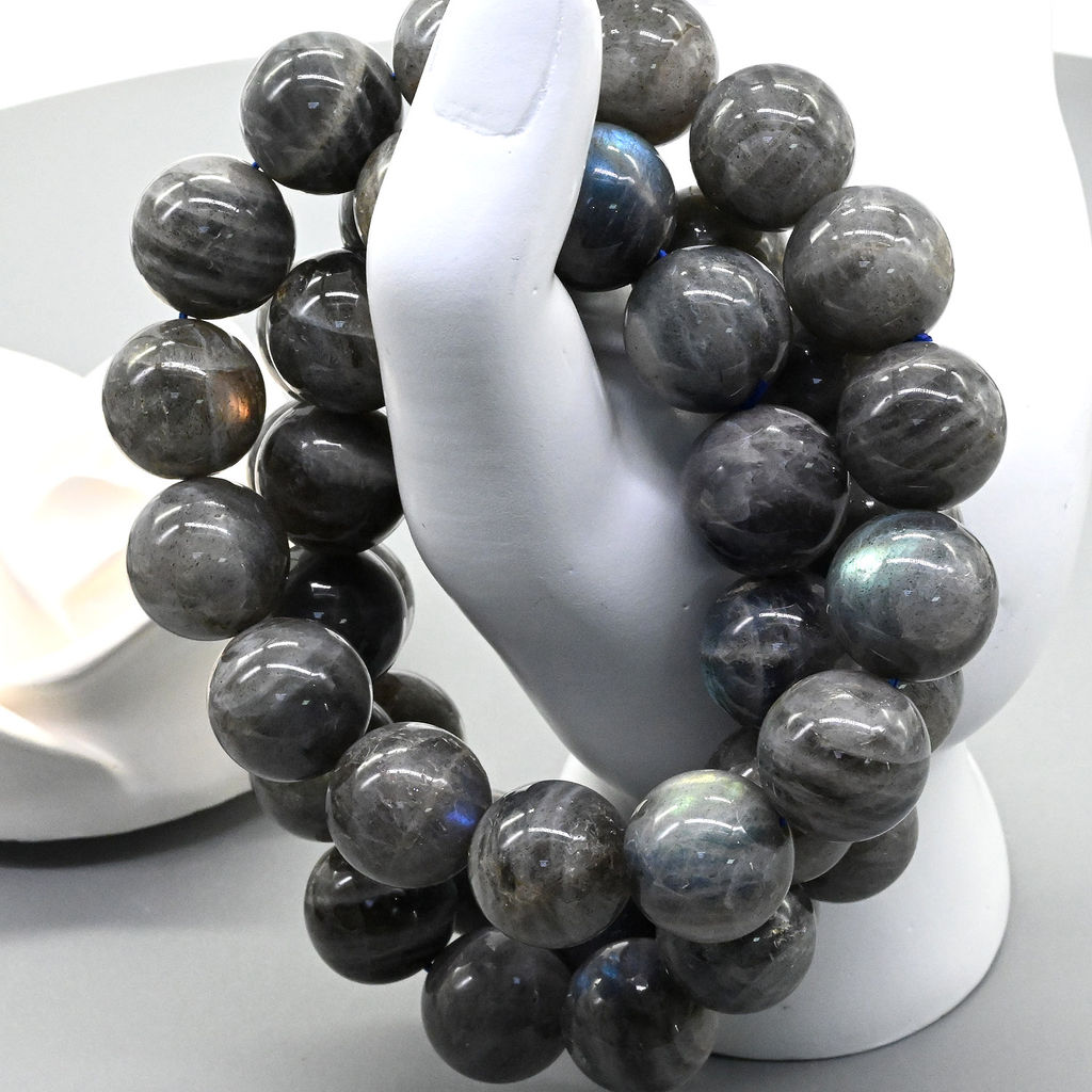 Браслет из Лабрадора шарик 16мм