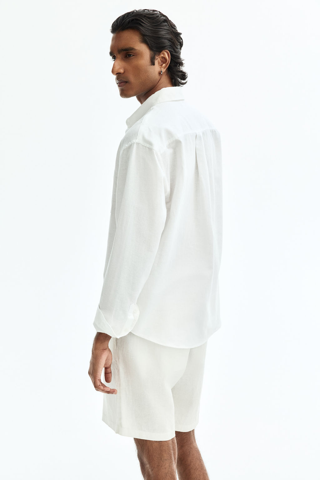 Pantal?n corto de lino Relaxed Fit - H&m фото 9