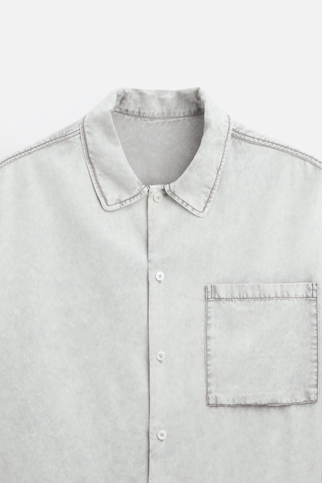 FADED LYOCELL SHIRT - Zara фото 3